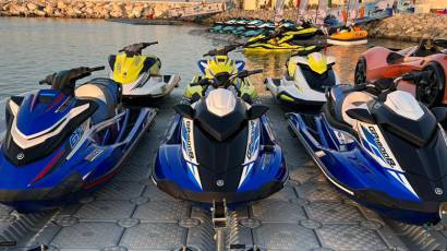 Floating dock for jet ski rental in Dubai